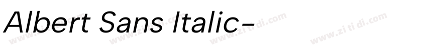 Albert Sans Italic字体转换